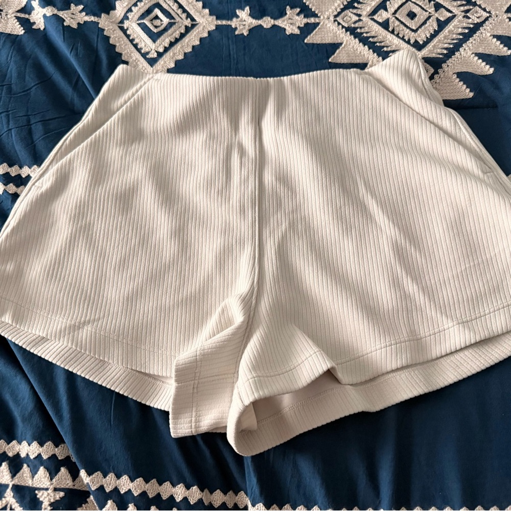 lululemon athletica High Waist Cream Shorts
